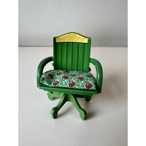 Loving Family Green Swivel Office Chair Dollhouse Fisher-Price
